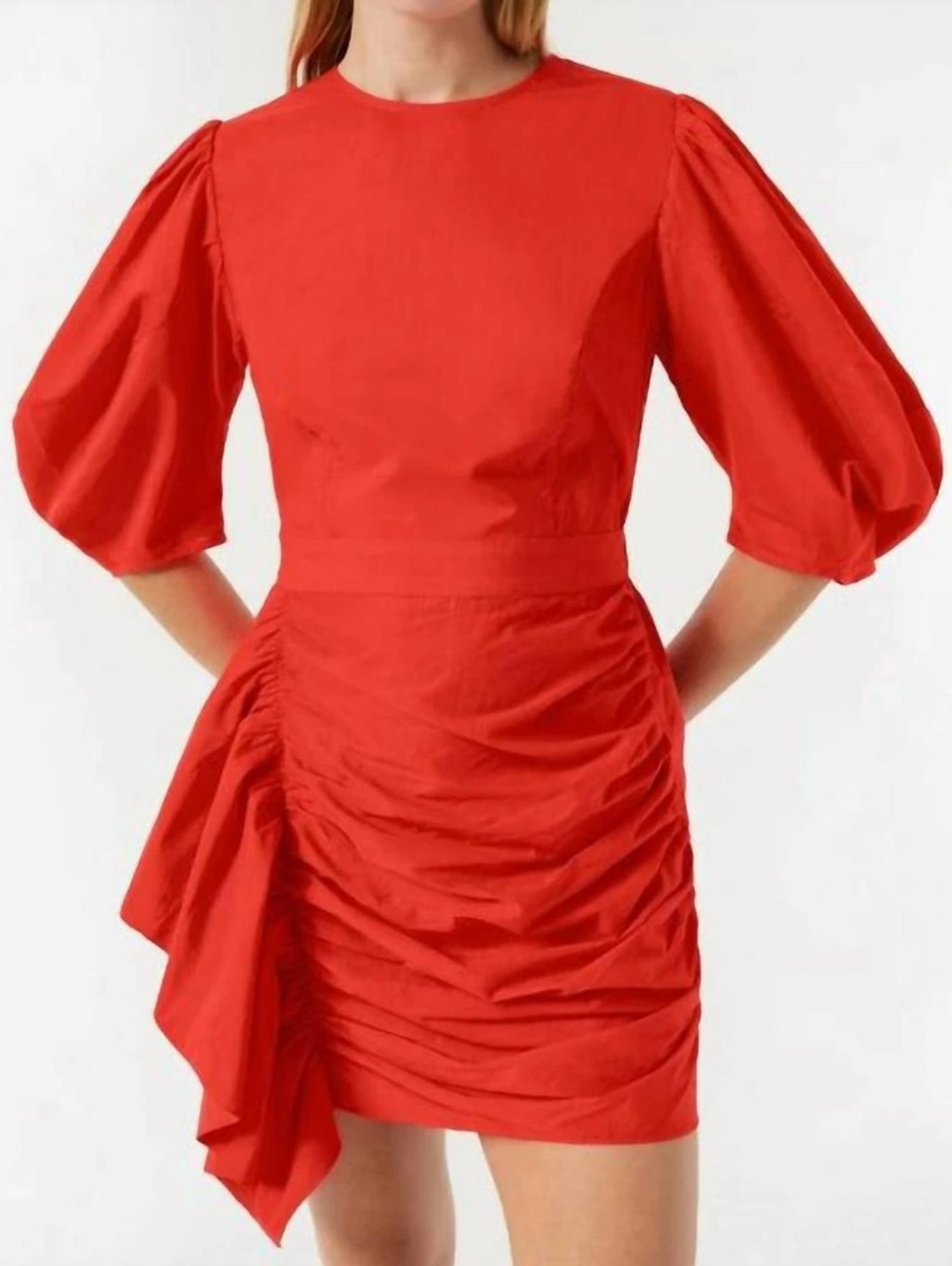Rhode Pia Mini Chili Red Cotton Dress Women's Size Small